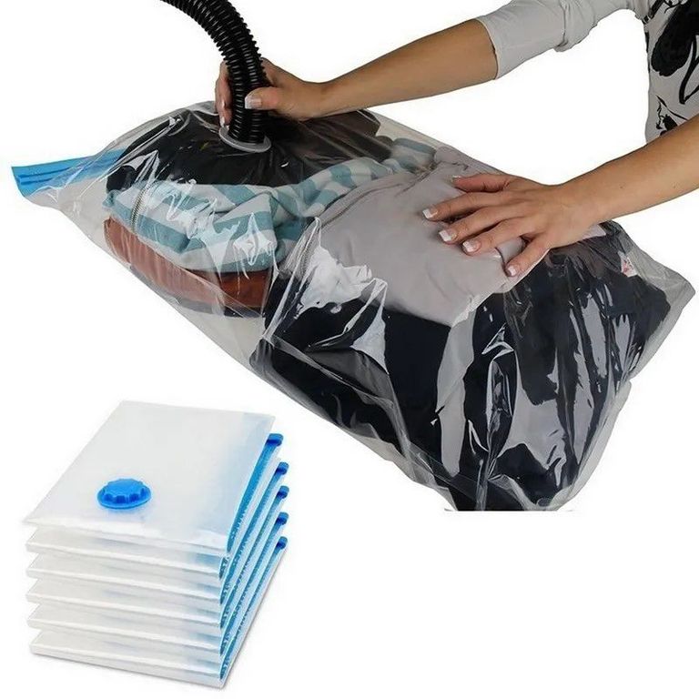 6 BOLSAS COMPRESORAS AHORRADORA DE ESPACIO 40X60CM