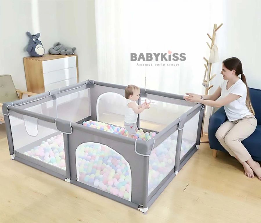 CORRAL PARA BEBE DOBLE PUERTA CON ALFOMBRA DE REGALO 180cm x 150cm