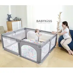 BABYKISS - CORRAL PARA BEBE DOBLE PUERTA 2.0 CON ALFOMBRA PLEGABLE