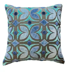 GENERICO - COJIN AZUL NAVIDEÑO DECORATIVO 45 X 45