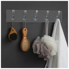 GENERICO - Soporte Perchero Adhesivo Multiusos 6 Ganchos