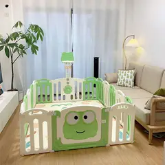 Babykiss - CORRAL PARA BEBES Y NIÑOS PLEGABLE DE SAPITO + ALFOMBRA