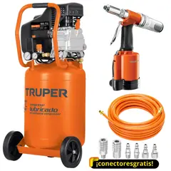 TRUPER - Compresor vertical 50L Remachadora neumática 316