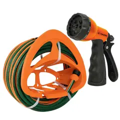 TRUPER - Manguera de Riego 15 Metros + Pistola de riego + Porta manguera