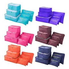 GENERICO - Set Organizadores de Maleta Bolsas Impermeable Viaje 6 Pz Aleatorio