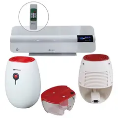 IMACO - Combo Calentador de Pared 2000W y Deshumedecedor Portátil 500ml