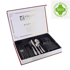 FACUSA - Set de Cubiertos x 24 Mesa (Estuche Especial)