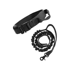 GENERICO - Collar ajustable + correa para perro Negro Talla XL