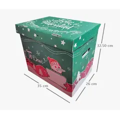 GENERICO - CAJA PARA CANASTA NAVIDEÑA X 25 UNID - ALTA/VERDE Y ROJA