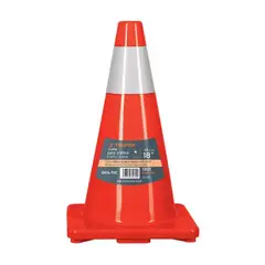 Truper - Cono de precaución de 45 cm de pvc con reflejante truper