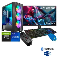 INTEL - Computadora Pc Gamer Core i7 12700F 12VA GEN 16GB 500GB Video 6GB PANTALLA 27