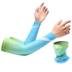 GENERICO - Bandana con Mangas Enfriamiento Protección Uv