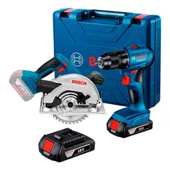 Bosch - Taladro Atornillador Bosch GSR 185-LI + Sierra GKS 185 + 2Bat