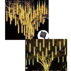 GENERICO - Guirnalda Solar Barra Led Meteorito Jardin Exterior Navidad