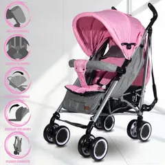 BAMBINO - Coche Bastón Deportivo «ULTRA PLUS» Edición Limitada Pink