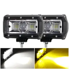 KOBO - Neblinero 18 Led 54w 13cm Blanco, Ambar Estrobo Lupa 6D 1pcs