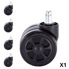 DREIZT - Rueda para Silla Gamer de Oficina Giratoria Universal Negro