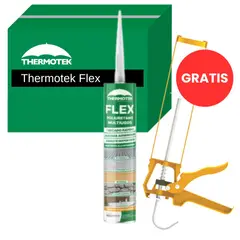 GENERICO - Pack Thermotek Flex Gris 300ml x 25 unidades y Sika pistola