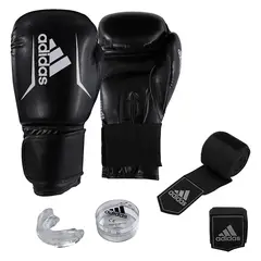 ADIDAS - Kit 1 Guantes de Boxeo Adulto Negro 12OZ