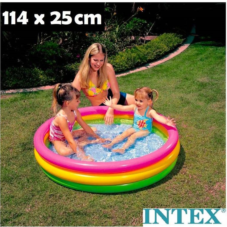 Piscina Arcoiris 114 x 25 cm Para Niños