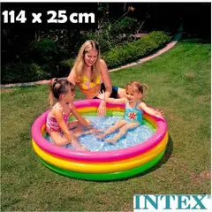 GENERICO - Piscina Arcoiris 114 x 25 cm Para Niños