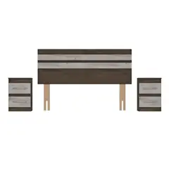 SOPORTEX - Cabecera para Cama NT 5065 MDP Nogal-Blanco