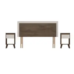 SOPORTEX - Cabecera para Cama NT 5080 MDP Nogal-Blanco