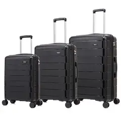 DUKAP - Set de Maletas Juego de 3 Monaco Negro MOJN
