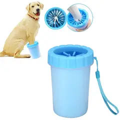 GENERICO - LIMPIA PATITAS PARA MASCOTAS GRANDE CELESTE