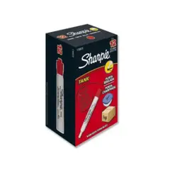 SHARPIE - Caja de 12 Marcadores Tank Punta Biselada Rojo