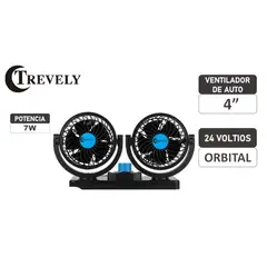 TREVELY - Ventilador Auto 360° CT-401 24 Voltios - camión