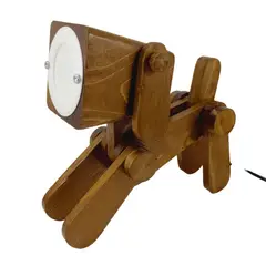 GENERICO - Lámpara RHC modelo Perrito Nogal con iluminación de tres tiempos