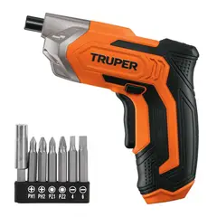 TRUPER - Destornillador atornillador inalámbrico 3.6 V con 7 Puntillas