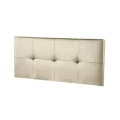 MAVISAC - Cabecera Polipiel Creta Plaza King Color Marfil - Tela