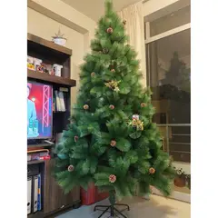 GENERICO - Árbol de Navidad 180 cm frondoso con piñas decorativas