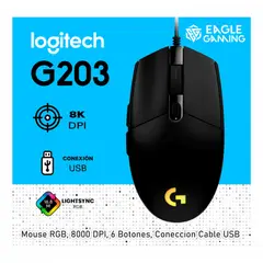 LOGITECH - Mouse G203 LIGHTSYNC RGB