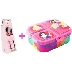 PRINCESA - Set de Sandwichera Múltiple XL y cubiertos Princesas