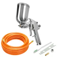 TRUPER - KIT PISTOLA DE AIRE PARA PINTAR PROFESIONAL MANGUERA 5 METROS