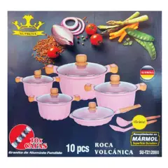 IMPORTADO MC - Juego de Ollas Roca Volcánica 10Pza - SUPREMA