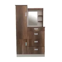 GENERICO - COMODA CON ESPEJO DE 90CM COLOR CARAMELO