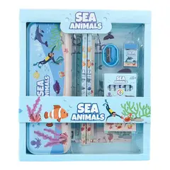 GENERICO - Set de utiles escolares - Animales Marinos