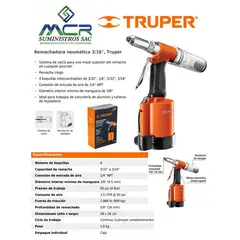 TRUPER - Remachadora neumática 3/16" pulg 101896