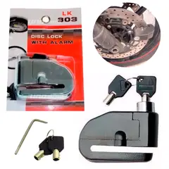 SEISA - Candado de Disco Con Alarma Seguridad Moto Bicicletas Scooter
