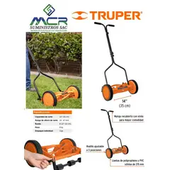 TRUPER - PODADORA MANUAL 14 PULGADAS 35CM