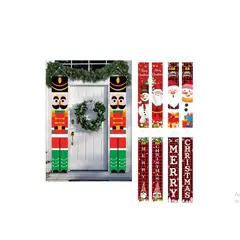 GENERICO - Banderines decorativos para navidad colgantes navideños de puerta 2pcs