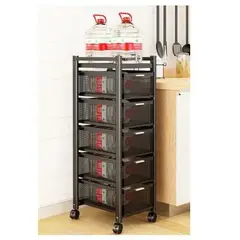GENERICO - Carrito Reforzado Giratoria para Verdulero Frutero etc negro