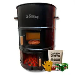 THE GRILL SHOP - Cilindro Parrillero Grande Grill Shop Guantes Ganchos Carbon