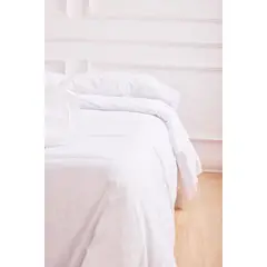 SUIT THE BED - EDREDÓN REVERSIBLE 100% ALGODÓN - 217 HILOS - 2 PLAZAS - BLANCO