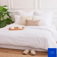 SUIT THE BED - EDREDÓN REVERSIBLE 100% ALGODÓN - 250 HILOS - BLANCO