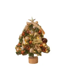 VATYERTY - Mini Árbol de Navidad Decorado con Luces